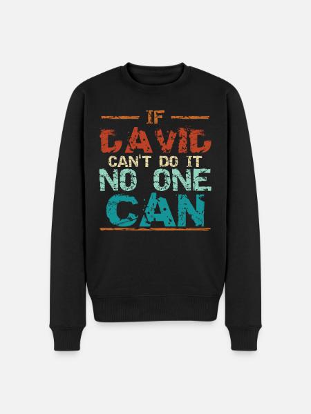 Funny David Dave Birthday - Men's Premium Organic Jumper - black
