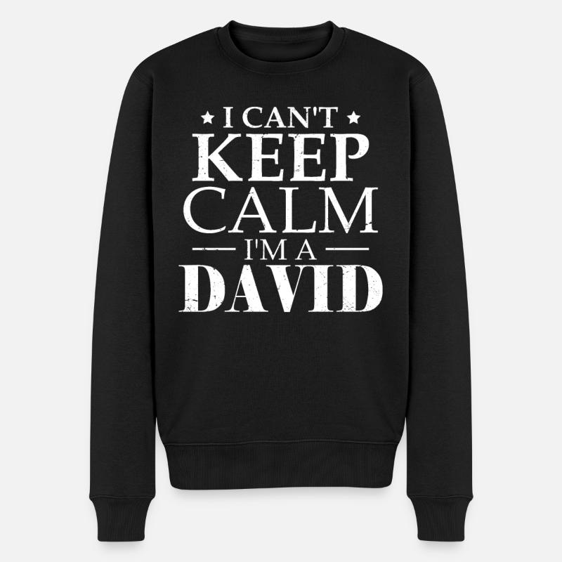 Drôle Dave David Sarcasme Humour - Pull Premium bio Homme - noir