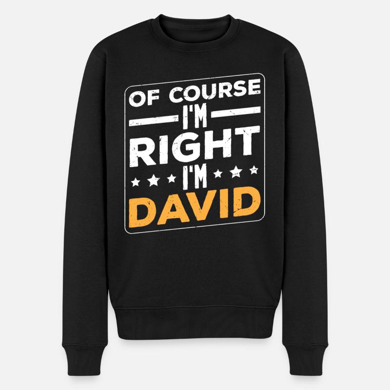 Im David - Pull Premium bio Homme - noir