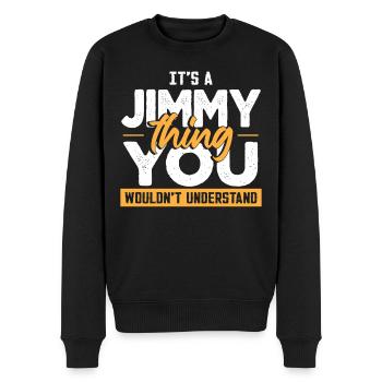 Its A Jimmy Thing - Men's Premium Organic Jumper - black - Front - Nico (187cm)