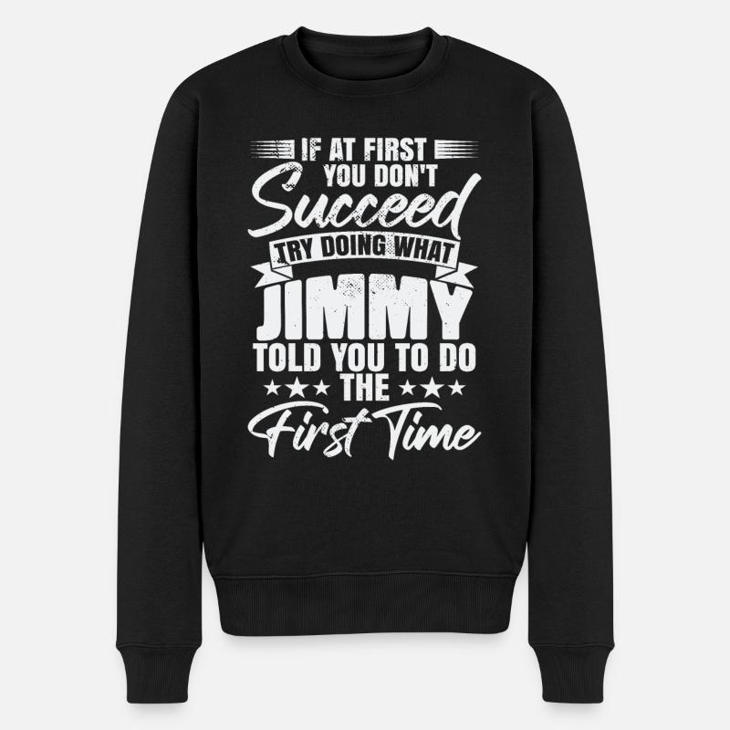 Nom de Jimmy Humor - Pull Premium bio Homme - noir