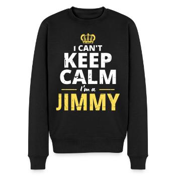 I Cant Keep Calm Im A Jimmy - Men's Premium Organic Jumper - black - Front - Nico (187cm)