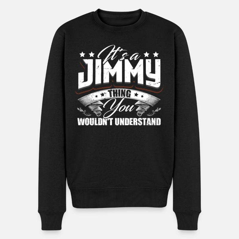 C’est un truc de Jimmy - Pull Premium bio Homme - noir