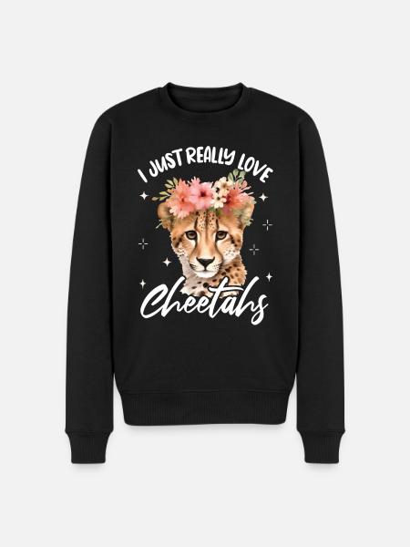 Femmes guépard léopard - Pull Premium bio Homme - noir