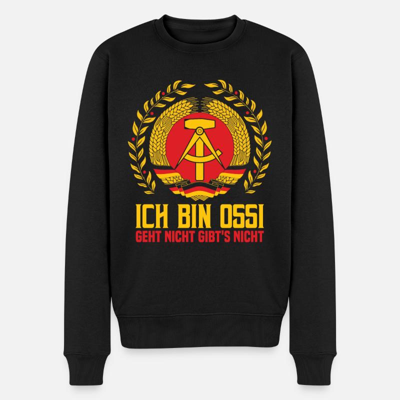 Ich Bin Ossi - Männer Premium Bio Pullover - Schwarz