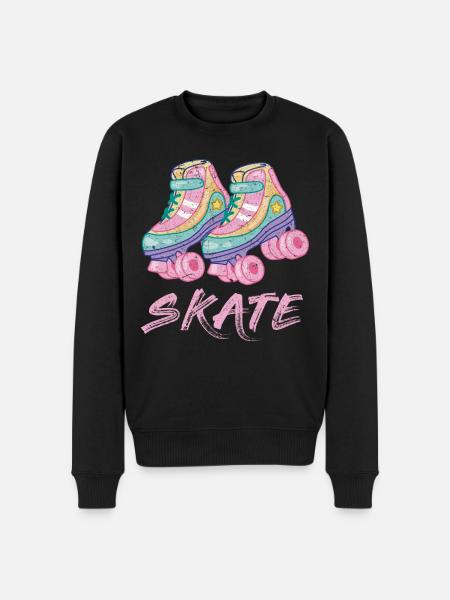 Rollschuh Roller Skate Design - Men's Premium Organic Jumper - black