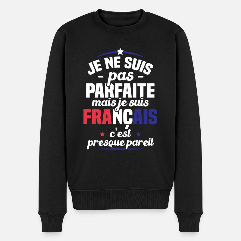 Je ne suis pas parfait mais je suis Français - Pull Premium bio Homme - noir