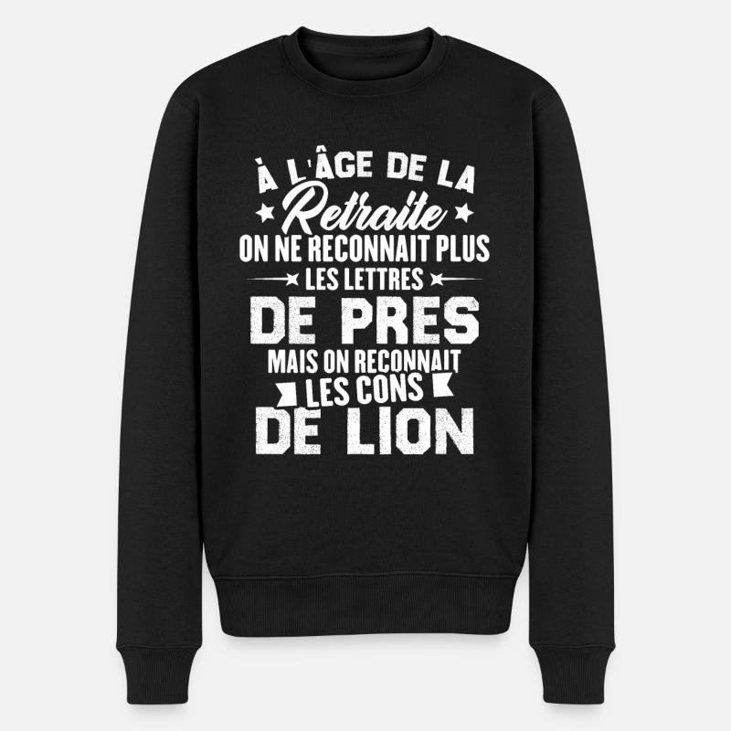 Cadeau D'humour Pour Les Retraités - Pull Premium bio Homme - noir