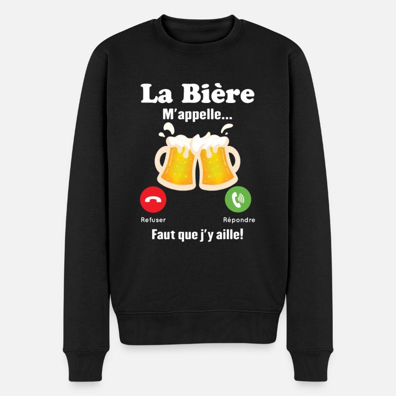 La Bière m'appelle - Pull Premium bio Homme - noir