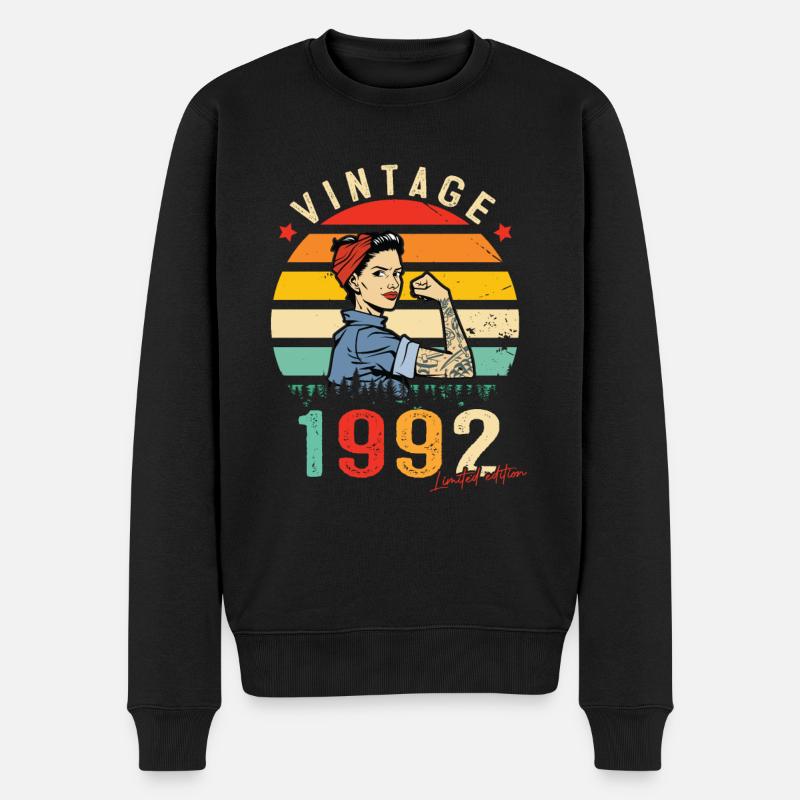 1992 Vintage Édition limitée Cadeau Femmes - Pull Premium bio Homme - noir