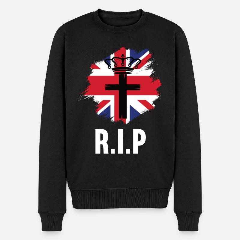 RIP Queen - Männer Premium Bio Pullover - Schwarz