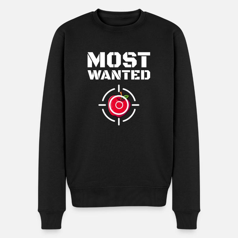 Most Wanted Apfelmost Apfelmoscht Moscht - Männer Premium Bio Pullover - Schwarz