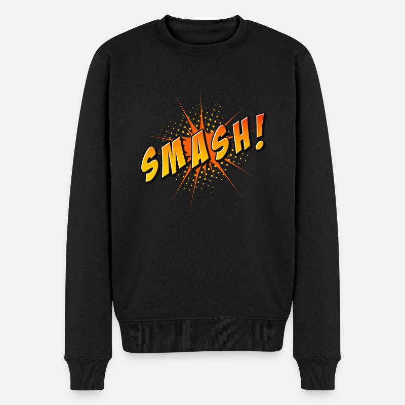 Smash Jugendwort 2022 Comic Style - Männer Premium Bio Pullover - Schwarz