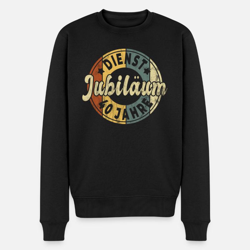 40 Jähriges Dienstjubiläum Firmenjubiläum Geschenk - Männer Premium Bio Pullover - Schwarz