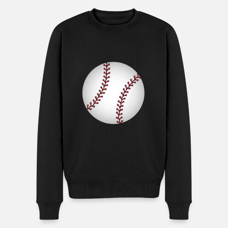 Baseball Ball Sport Sportart Amerika - Männer Premium Bio Pullover - Schwarz
