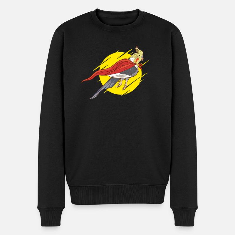 Super Nymphensittich Vogel Bird Papagei Vögel - Männer Premium Bio Pullover - Schwarz
