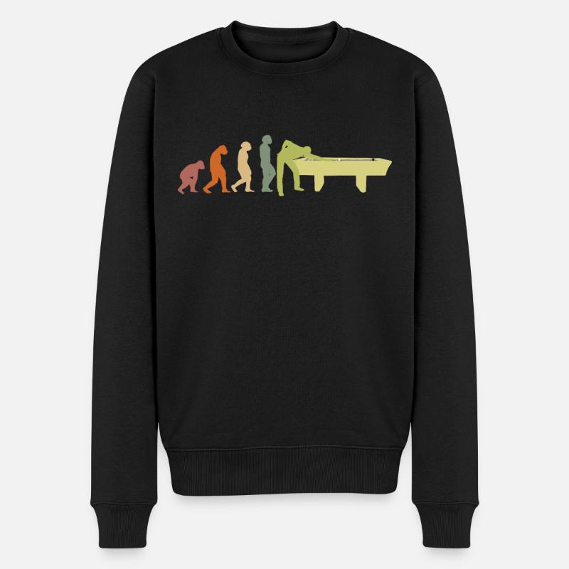 Billard Billardkugel EVOLUTION Billardtisch - Männer Premium Bio Pullover - Schwarz