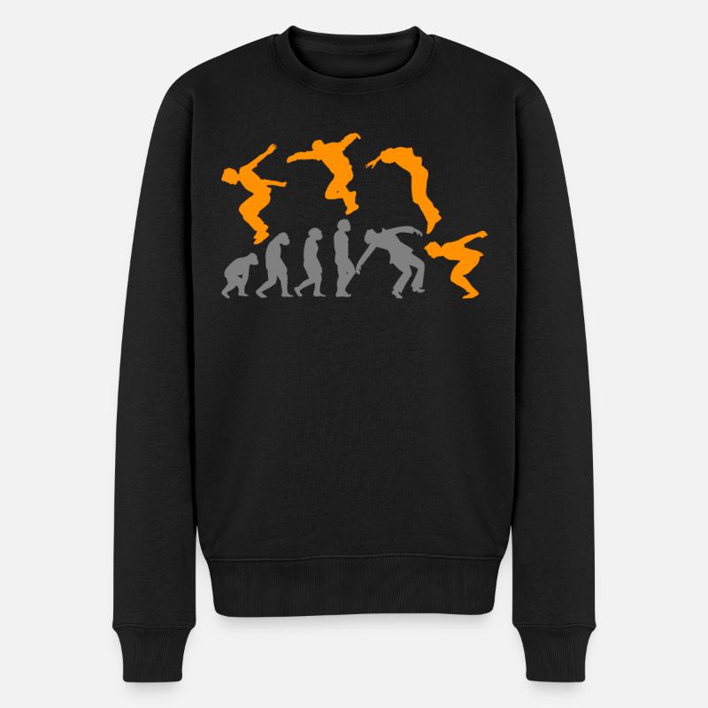 Parkour Parkour Runner Obstacle Parkour Evolution - Pull Premium bio Homme - noir
