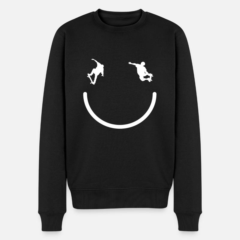 Skateboard Skater-Rampe Skaten Skating - Männer Premium Bio Pullover - Schwarz