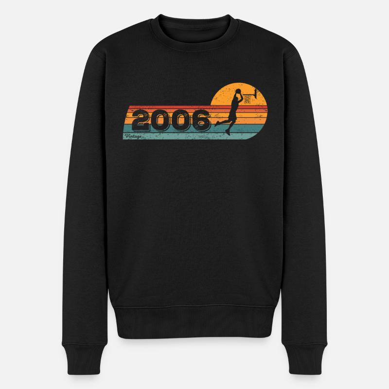 Basketteur né en 2006 Anniversaire - Pull Premium bio Homme - noir