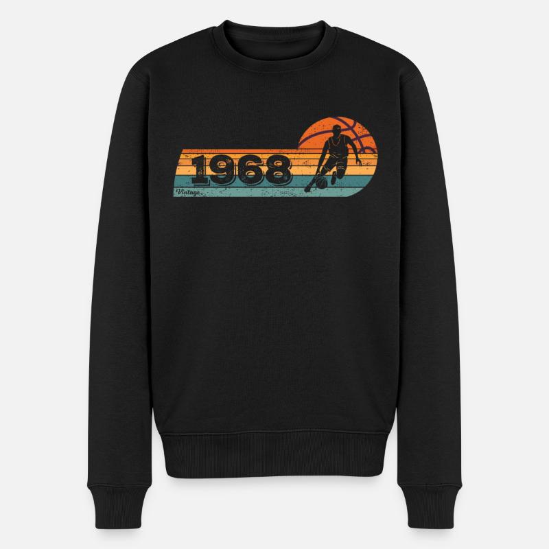 Basketteur né en 1968 Anniversaire - Pull Premium bio Homme - noir