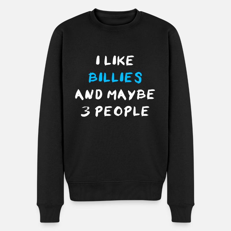 Billy - Männer Premium Bio Pullover - Schwarz