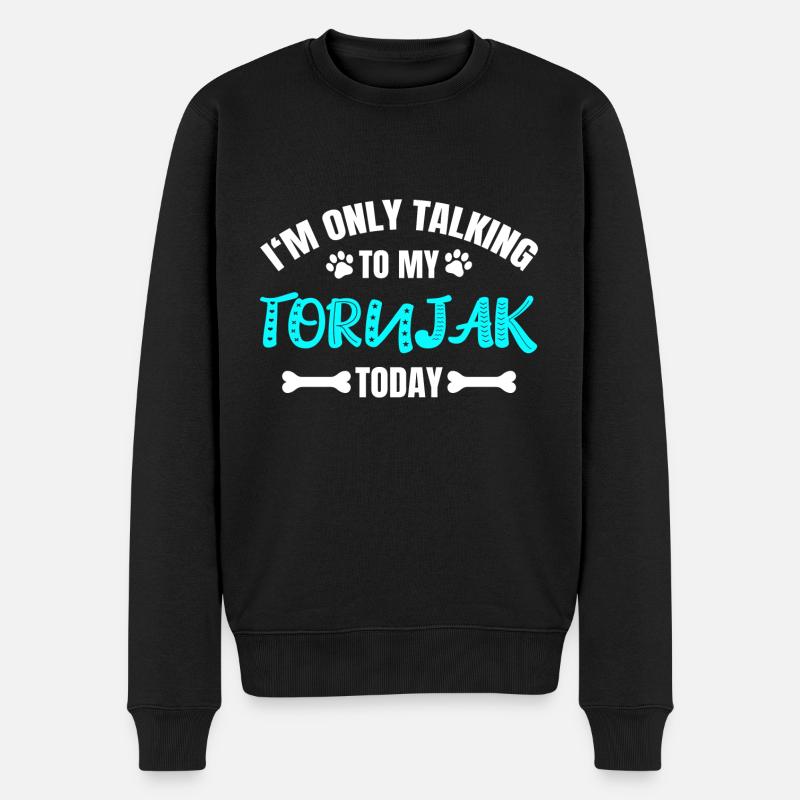 Tornjak - Männer Premium Bio Pullover - Schwarz