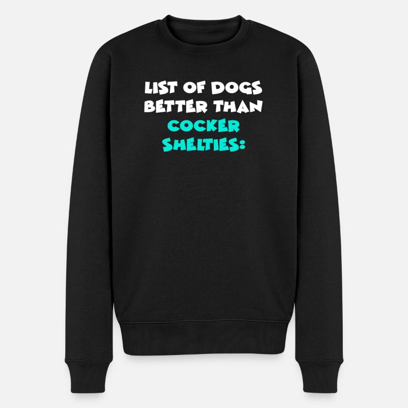 Cocker Shelties - Männer Premium Bio Pullover - Schwarz