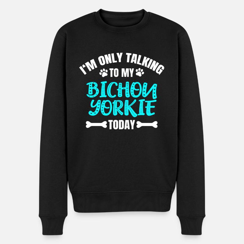Bichon Yorkie - Pull Premium bio Homme - noir