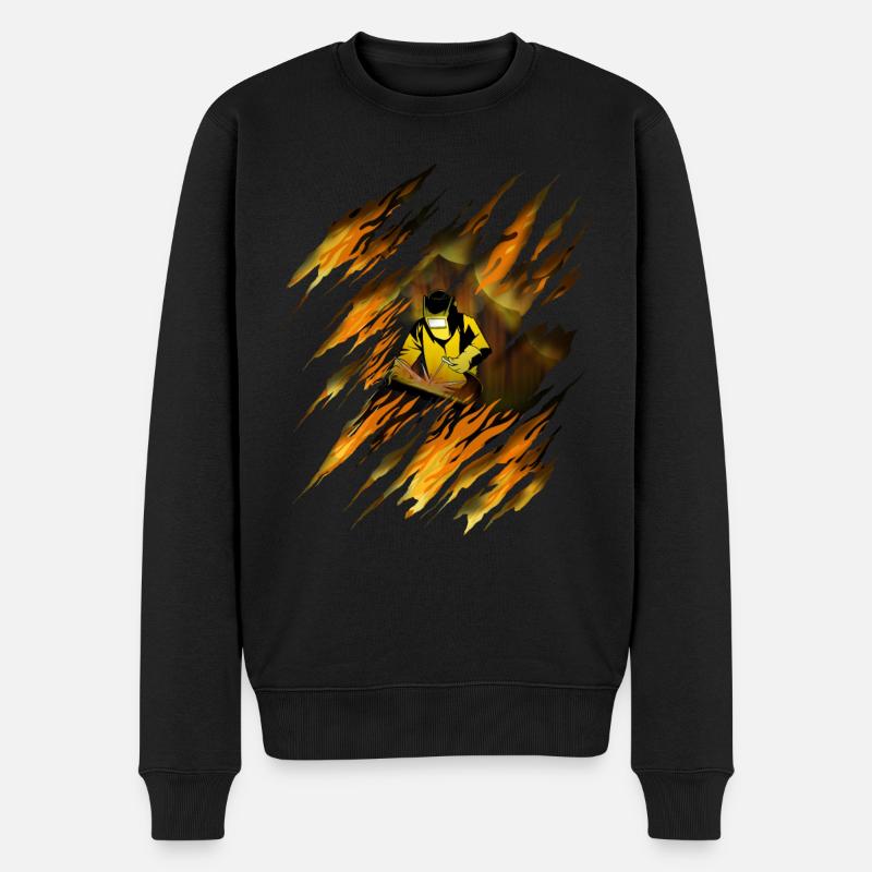 Schweißer schweissen Schweißgerät Schweisser - Männer Premium Bio Pullover - Schwarz