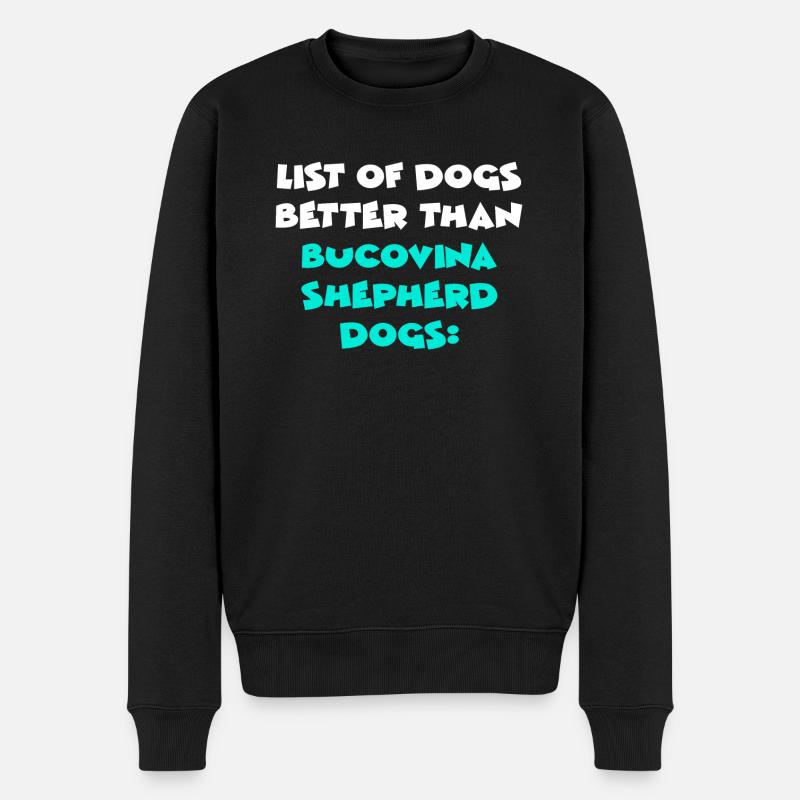 Bucovina Shepherd Dogs - Männer Premium Bio Pullover - Schwarz