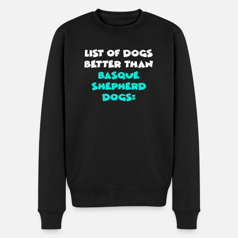 Basque Shepherd Dogs - Männer Premium Bio Pullover - Schwarz