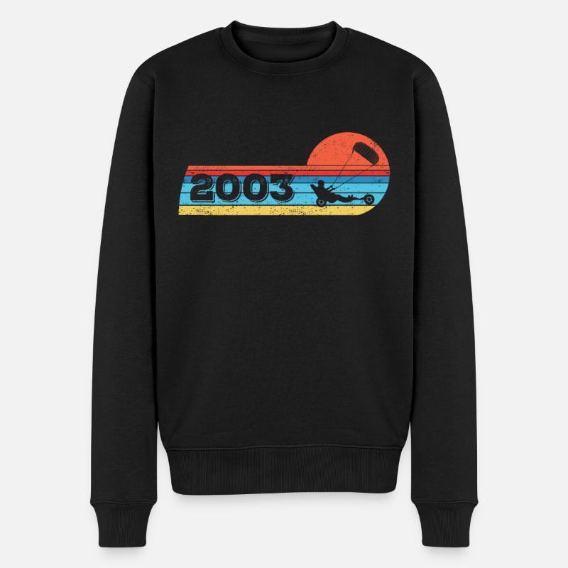 Kite-Strand-Segler né en 2003 Anniversaire - Pull Premium bio Homme - noir
