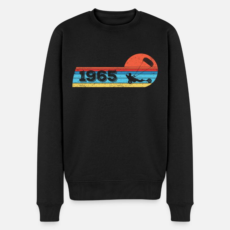 Kite-Strand-Segler né en 1965 Anniversaire - Pull Premium bio Homme - noir