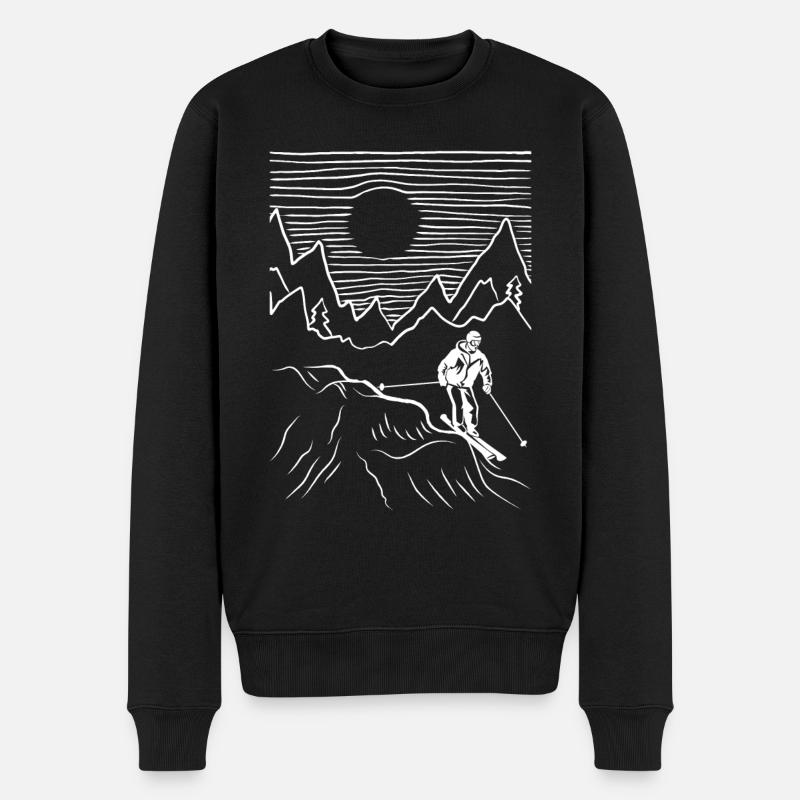 Ski Ski Ski Skis - Pull Premium bio Homme - noir