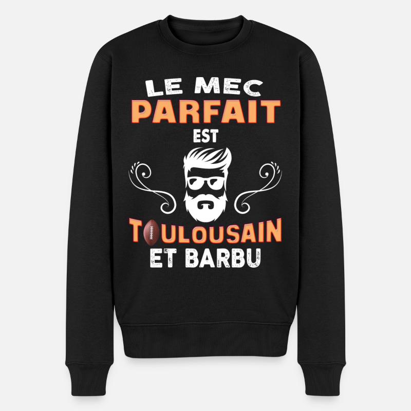Mac Toulousain Et Parfait - Pull Premium bio Homme - noir