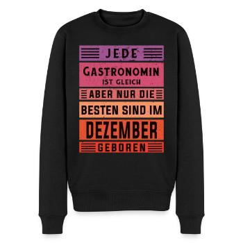 Restaurant Wirt Geburtstag Dezember geboren - Männer Premium Bio Pullover - Schwarz - Vorne - Nico (187cm)