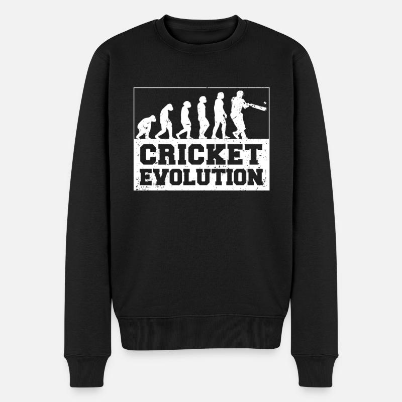 Kricketspieler Cricket-game Evolution - Männer Premium Bio Pullover - Schwarz