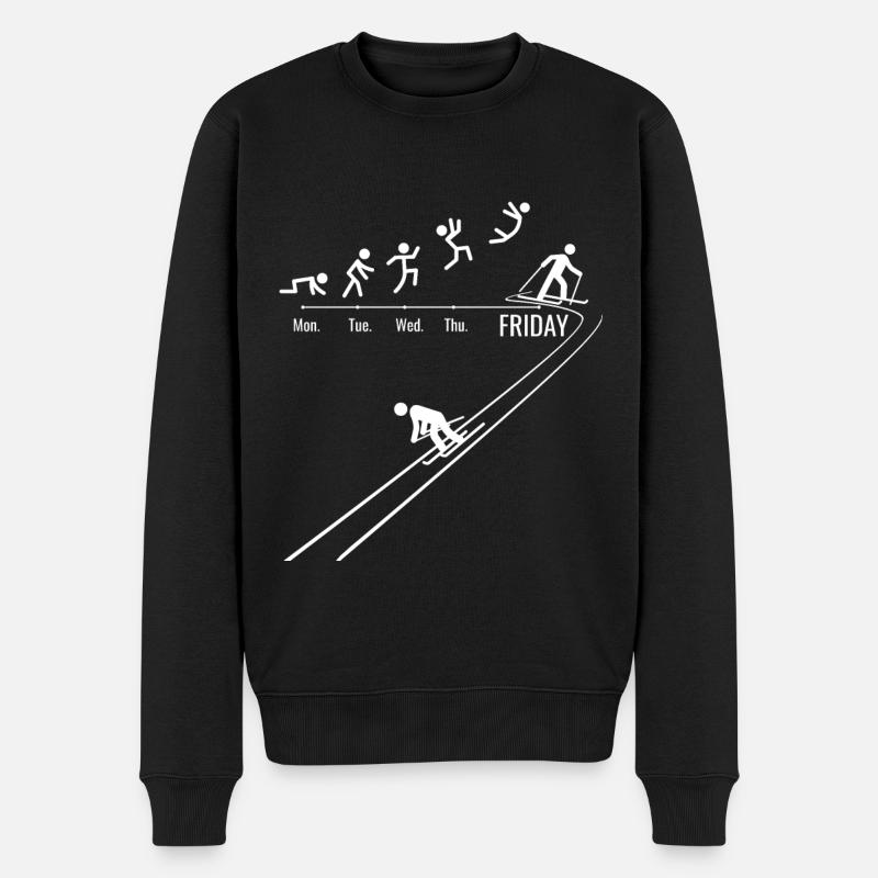 Ski Ski Ski Week-end Skieurs - Pull Premium bio Homme - noir