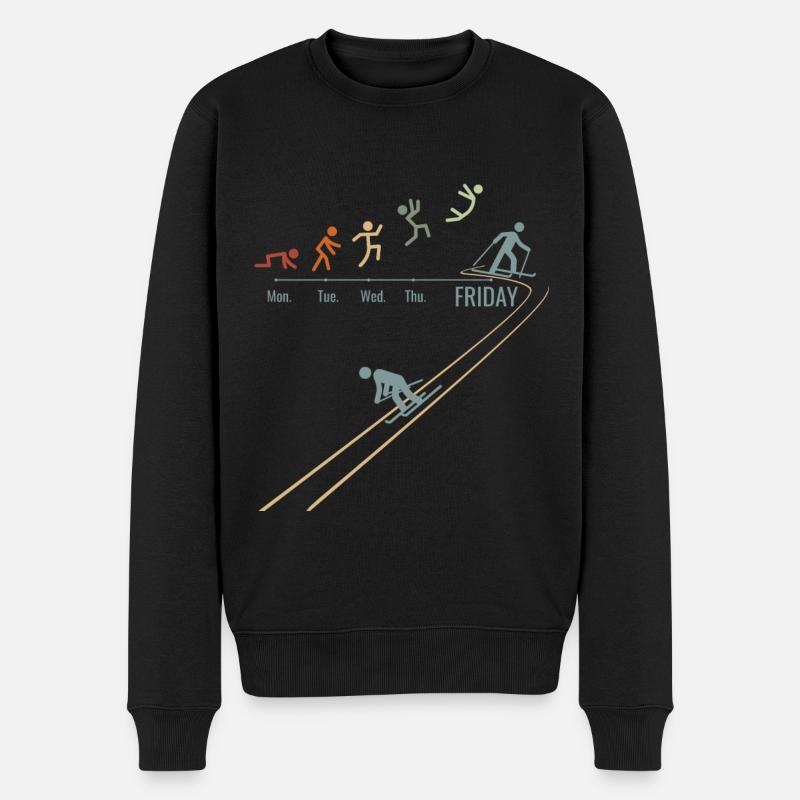 Ski Ski Ski Week-end Skieurs - Pull Premium bio Homme - noir
