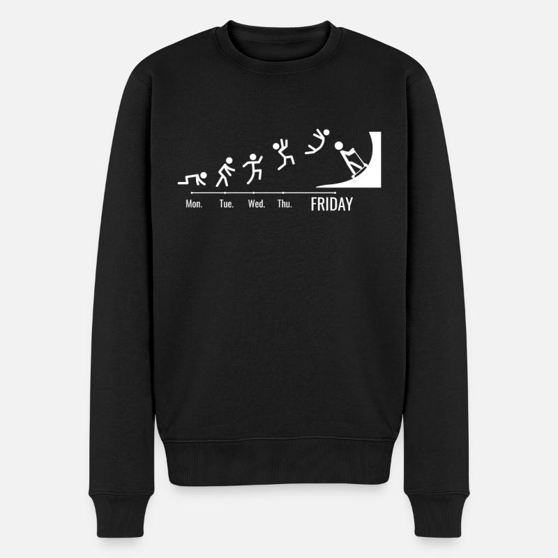 Tretroller Kick-scooter Wochenende Tretroller - Männer Premium Bio Pullover - Schwarz