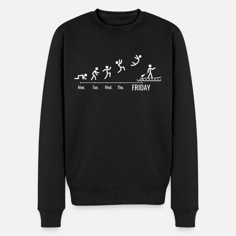 SUP paddleboarding Stand Up Paddle Weekend - Männer Premium Bio Pullover - Schwarz