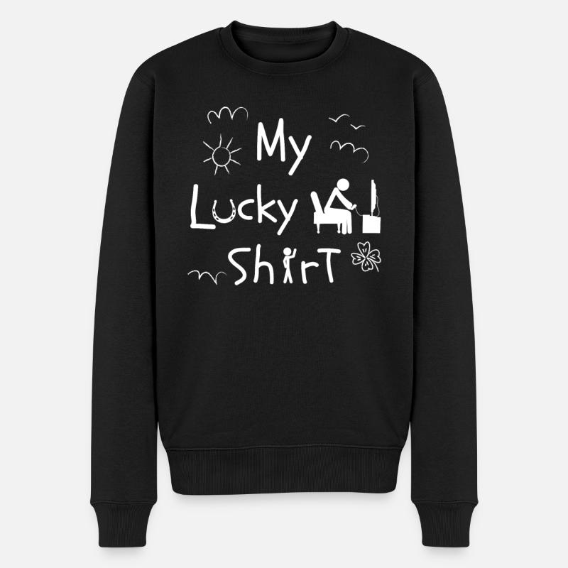 Gamer PC games gaming Konsolen zocken lustiges - Männer Premium Bio Pullover - Schwarz