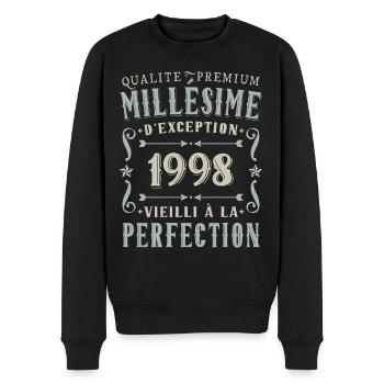 Anniversaire Millésime 1998 Vintage Fête - Pull Premium bio Homme - noir - Devant - Nico (187cm)
