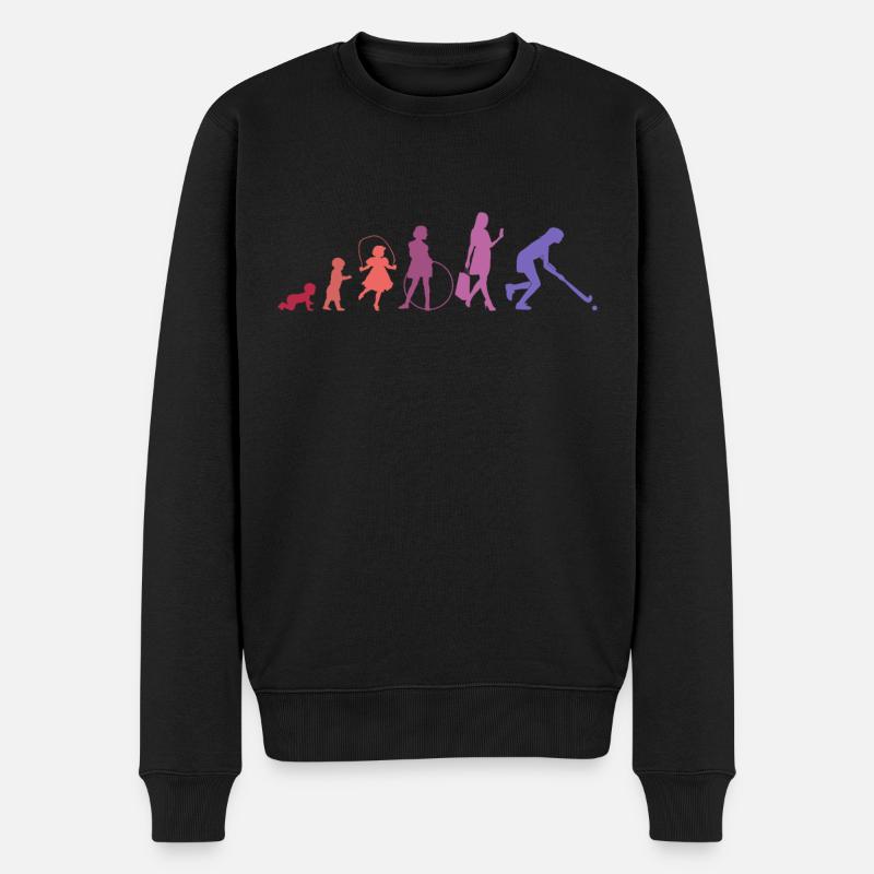 Feldhockeyspieler Hockey Hallenhockey Evolution - Männer Premium Bio Pullover - Schwarz
