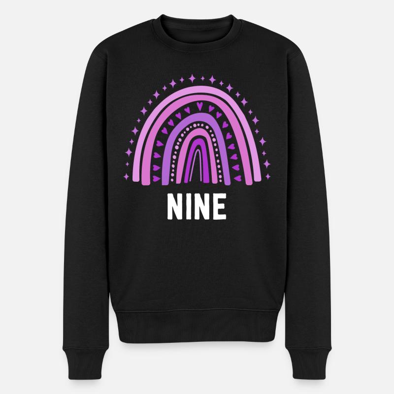 Purple Rainbow neuf ans 9e anniversaire - Pull Premium bio Homme - noir