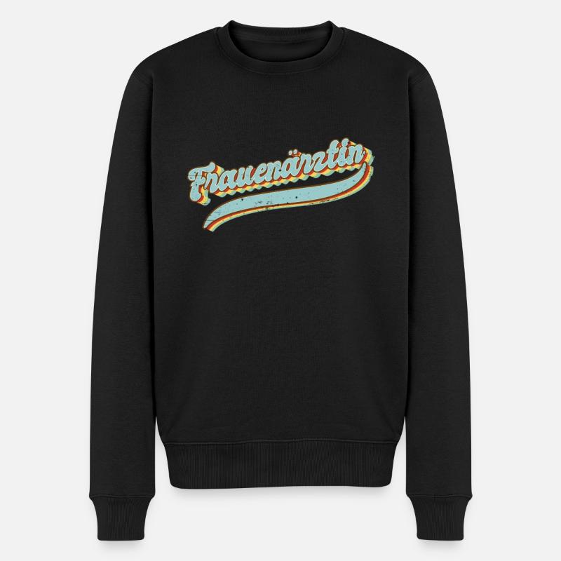 Frauenarzt Hebamme Frauenärztin - Männer Premium Bio Pullover - Schwarz