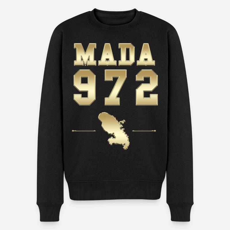 Martinique Mada 972 Or Martiniquais Antilles - Pull Premium bio Homme - noir