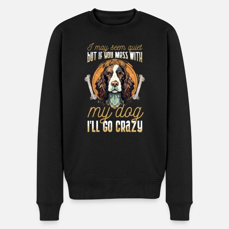 Hunderasse Englisch Springer-Spaniel - Männer Premium Bio Pullover - Schwarz
