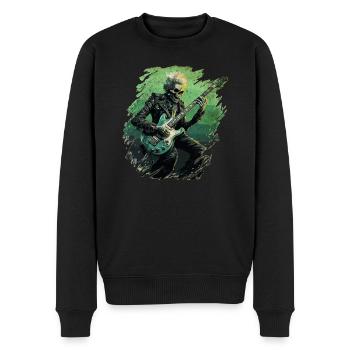 Gitarristen-tshirt E-Gitarren-Saiten - Männer Premium Bio Pullover - Schwarz - Vorne - Nico (187cm)